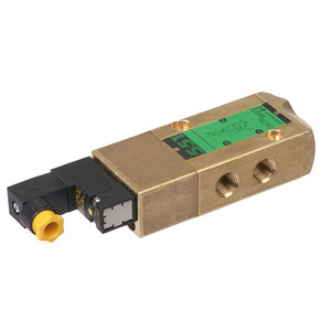 Séries 551 – Bobine solénoïde 5/2 voies 1/4 pouce NPT, corps en aluminium anodisé, commande pilotée 24V pour gaz inertes - Product Image 3