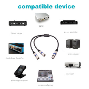 Bán buôn 3pin XLR Splitter Cáp nữ để vá kép Y Cáp cân bằng microphone Splitter dây âm thanh Bộ chuyển đổi - Product Image 3