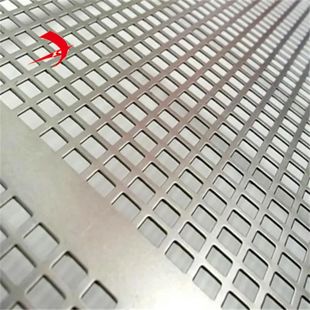 Hot sale square hole micro perforated galvanized steel metal sheet by ISO manufacture