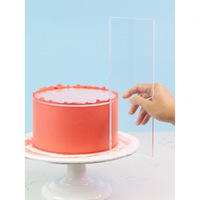 Grattoir à gâteau en forme de carré en acrylique Transparent disque de lissage crème gâteau processus de cuisson outils ensemble moule à gâteau en plastique