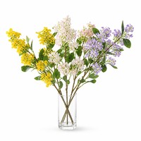 Branche de fleur d'osmanthus artificielle blanche en soie pour vase, décoration de table de mariage, vente en gros
