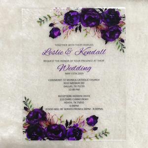 Hot Bán Rõ Ràng Acrylic Wedding Lời Mời Thẻ Với Trường Hợp - Product Image 4