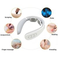 Masseur cervical TENS portable avec télécommande, compresse chauffante et six modes de massage