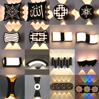 Minimaliste Coloré Mur Led Lumière Couleur RVB Led Applique Jardin Clôture Villa Extérieur Multicolore RGBW Applique Murale
