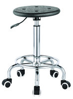 Excellente qualité de travail 360 pivotant confortable PU noir Protection ESD chaise de laboratoire d'hôpital