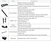 Système de support de mur d'écran LED en alliage d'aluminium TUV avec garantie de 2 ans, support au sol pour écran LED, système de treillis pour écran LED