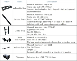 Sistema de Truss para Pantalla LED con 2 Años de Garantía y Soporte de Piso, Aleación de Aluminio TUV para Muro de Pantallas LED - Product Image 6