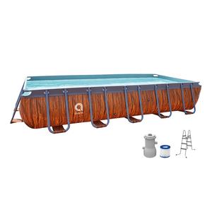 Piscine familiale Jilong Avenli 17824EU, grande piscine rectangulaire portable hors sol avec structure en acier - Product Image 2