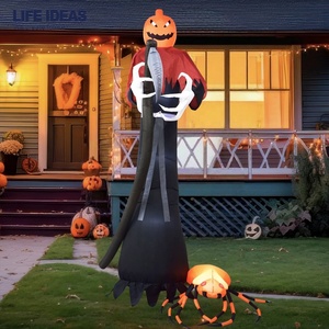 Inflables <span class=keywords><strong>de</strong></span> <span class=keywords><strong>Halloween</strong></span> <span class=keywords><strong>de</strong></span> 12 pies, decoraciones al aire libre, segador <span class=keywords><strong>de</strong></span> calabaza inflable gigante y araña para fiesta <span class=keywords><strong>de</strong></span> vacaciones - Product Image 1
