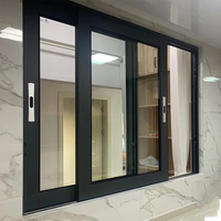 Ventanas Corredizas Horizontales Pequeñas de 3 Paneles con Recubrimiento en Polvo Clearview 2023, Doble Acristalamiento, Vidrio Templado, Modernas para Exteriores de Hotel