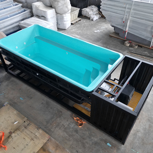 Fábrica <span class=keywords><strong>Mini</strong></span> familia portátil agua caliente Jacuzzis Spa <span class=keywords><strong>piscina</strong></span> ventana fibra de vidrio contenedor de madera al aire libre sobre el suelo <span class=keywords><strong>piscina</strong></span> - Product Image 5