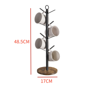 Giá để đồ bằng kim loại 8 móc treo kiểu dáng thời trang, để nhà bếp, để cốc, trưng bày, để bàn, đựng cốc cà phê, trà - Product Image 2