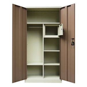 Modern Steel 2-Door <b>Storage</b> <b>Wardrobe</b> with Clothes Hanger for School Metal Amoires Closet Cheap Metal Cabinet - Product Image 1