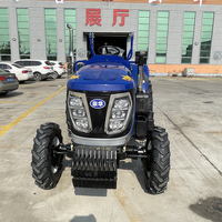 Tracteur agricole 4x4 de 70 CV, directement de l'usine, avec chargeur frontal, pelle rétrocaveuse, mini-tracteur d'occasion
