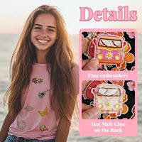 Patchs brodés personnalisés sur le thème de Pâques, adaptés aux vestes, aux manches courtes, aux sacs à dos, aux vêtements, décoration DIY