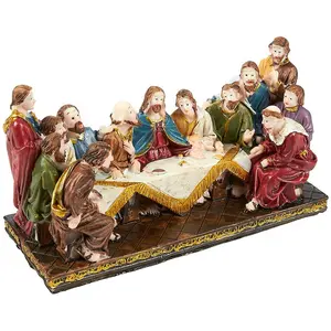 Christian Decoration Religious Statues The Last Supper, Last Supper Resin Figurine Home