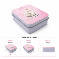 Boîte à souvenirs en fer blanc pastel avec couvercle amovible pour coffrets cadeaux, biscuits, bonbons, impression personnalisée, OEM, ODM, vente en gros, emballage en vrac