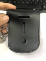 Dompet Kulit Asli Custom Logo Badge Purse Split, Tempat Kartu ID, Tempat Badge, Case Badge