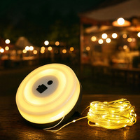 Zentopia – éclairage de camping rétro pour l'extérieur, guirlande lumineuse LED à énergie solaire, étanche, décoration de tente, batterie ultra-longue durée