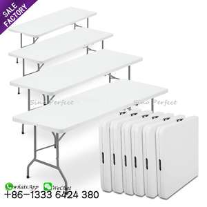 Nouveau produit, meubles de salle à manger, taille personnalisée, tables rondes pliables en plastique pour banquet, réception de mariage - Product Image 5