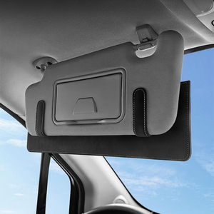 Papan Ekstensi Pelindung Matahari Mobil Suede, Penahan Silau, Ekstender Klip Ganda, Mudah Dipasang, Cocok Universal, untuk BMW Toyota Honda - Product Image 3