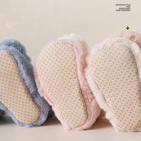 Chaussons d'hiver chauds et épais pour bébé, doublure en polaire douce, chaussures pré-marche antidérapantes, chaussettes-chaussures pour premiers pas avec motif animal pour tout-petits