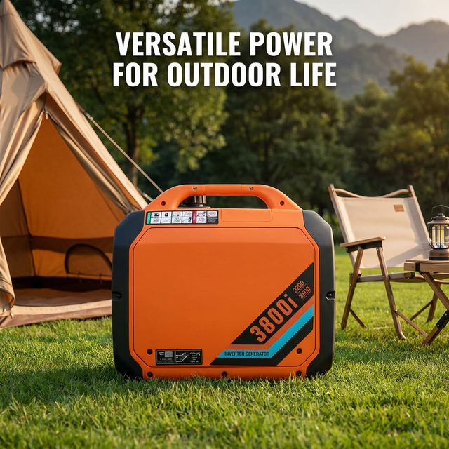 3800i 3.5kW Max 4-Stroke Inverter Generator 6L Fuel Tank 7h Running Time Powerful Silent Portable Power Station for Camping RV