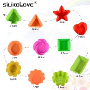 Hot-selling 24-piece reusable silicone molds, muffin <b>cups</b>, non-stick and heat-resistant baking tools - Product Image 3