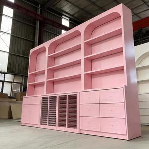 Espositore da Parete Personalizzato per Smalti Rosa, Scaffale per Negozio di Cosmetici, Espositore Personalizzato per Negozio al Dettaglio - Product Image 2