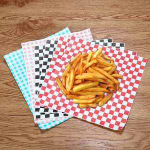 Printed 12x12inch Greaseproof <b>Food</b> <b>Wrapping</b> <b>Paper</b> Single Side PE Coatd Sandwich Hamburger Deli Sheets 500pcs Manufacturer - Product Image 3