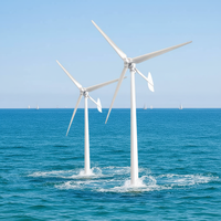 Éolienne à axe horizontal de 5 kW à haute efficacité, idéale pour les usines