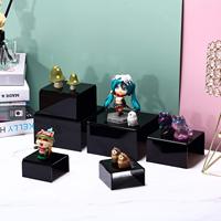 Présentoir écologique Riser acrylique noir pour bijoux Food Collections Action Statue Stand Display