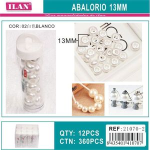 Ilan Abalorio Perle bianche da 13 mm per la creazione di gioielli 12 pezzi - Product Image 3