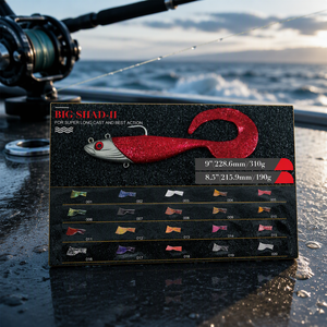 FJORD Testa di Jig da <span class=keywords><strong>Pesca</strong></span> in Piombo 20cm 200g 300g <span class=keywords><strong>con</strong></span> Esca Morbida in Silicone per <span class=keywords><strong>Pesca</strong></span> in Acqua Salata - Product Image 5