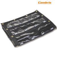 Bâche en acier haute performance pour camion lourd, enduite de PVC, avec sangle en PP renforcée, ourlet doublement cousu, 18 oz, 16'x20', avec anneau en D