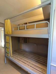 Двухъярусная металлическая кровать напрямую от производителя по низкой цене для общежитий, легко собираемая, складная, металлическая мебель для спальни - Product Image 3