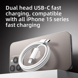 60wpd USB-C nhanh chóng sạc nylon bện cáp 1m chiều dài cho <span class=keywords><strong>Iphone</strong></span> 15 Pro max 5A chức năng với lá chắn cho iOS thiết bị - Product Image 2