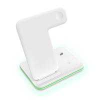 Chargeur sans fil 3 en 1 15W pour iPhone 11 12 Pro Max Chargeurs à induction à charge rapide 15W pour IWatch 6 5 4 pour Samsung