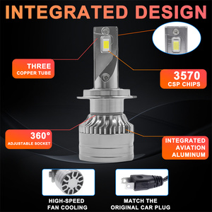 CAR-REFINE X3C 9005 60W 12V 12000LM 6000K Faros Delanteros LED para Automóvil H1/H7/H11/9006/9012/5202/PSX26/PSX24/P13W Bombilla LED para Faros Delanteros OEM - Product Image 3