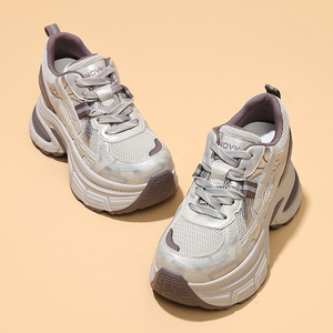 Women's Chunky Soled Sneakers Spring 2026 New Arrivals Versatile Casual Sneakers for Women - Product Image 5