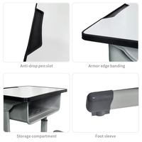 Mobilier scolaire Offres Spéciales Chaise de table en métal à hauteur réglable avec dossier confortable pour les élèves du secondaire