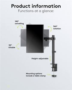 Adjustable Monitor <b>Stand</b> Arm for Ergonomic Desk Setup with 90 Degree Tilt Angle New Product - Product Image 4