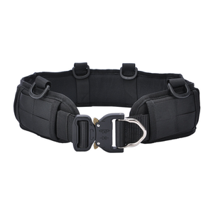 DFW0114 Ceinture tactique réglable imperméable avec boucle en plastique, camouflage noir-gris woodland, camouflage noir nuit - Product Image 1