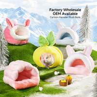 Lit en peluche doux et chaud pour hamster OEM, Nid de sommeil mignon antidérapant pour hamster, Mini maison de couchage pour animaux de compagnie