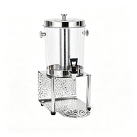 Serveur de boissons en acier inoxydable FLEY avec robinet et support surélevé pour restaurant, hôtel, service événementiel