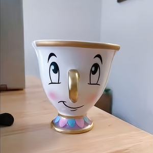 Taza <span class=keywords><strong>de</strong></span> Té <span class=keywords><strong>de</strong></span> Cerámica con Diseño <span class=keywords><strong>de</strong></span> <span class=keywords><strong>La</strong></span> <span class=keywords><strong>Bella</strong></span> <span class=keywords><strong>y</strong></span> <span class=keywords><strong>la</strong></span> <span class=keywords><strong>Bestia</strong></span>, Taza con Asa, Impresión en Lámina con Parte Superior Dorada, Tazas <span class=keywords><strong>de</strong></span> Café Personalizadas CLÁSICAS para Fiestas - Product Image 4