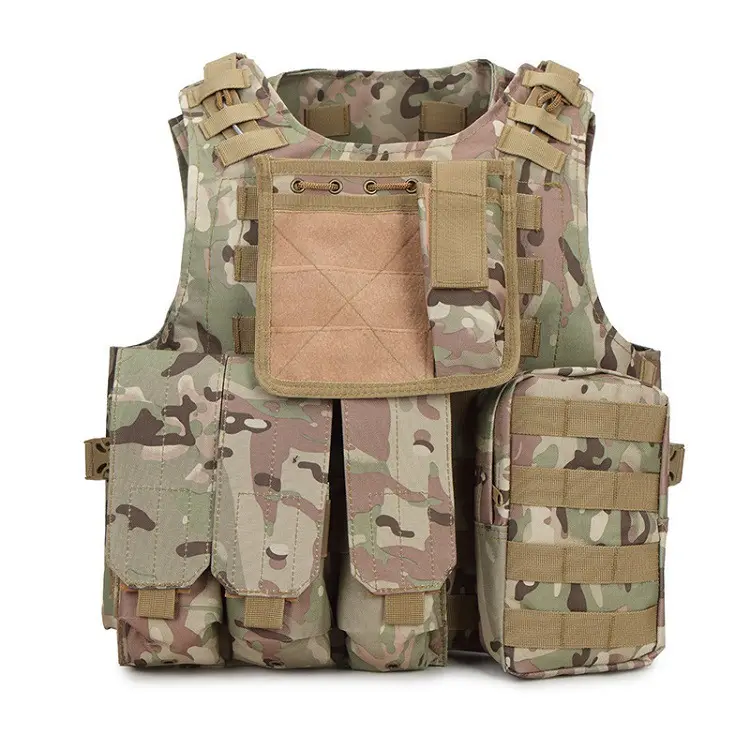 Wholesale Private Label Multi-functional MOLLE System Vest Camo Tactical Safety Vest