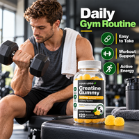 Gummies de créatine monohydrate à marque privée, taurine, citron, supplément nutritionnel sportif, fabricant OEM ODM, vente en gros en vrac