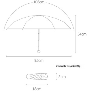 50% Fold Six-Bone Macaron <b>Sunscreen</b> Sunshade Umbrella Eight-strand Folding Sunny Rain Gift Advertising Logo Spot - Product Image 3