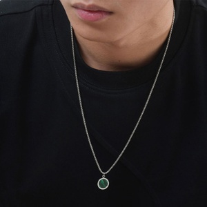 Collar con Colgante de Piedra Natural para Mujer y Hombre, en Acero Inoxidable Original, Resistente al Agua y al Deslustre, a la Moda - Product Image 6